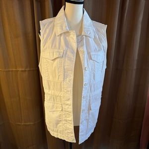 Ann Taylor Loft size M denim vest. 100% cotton.  Never worn.